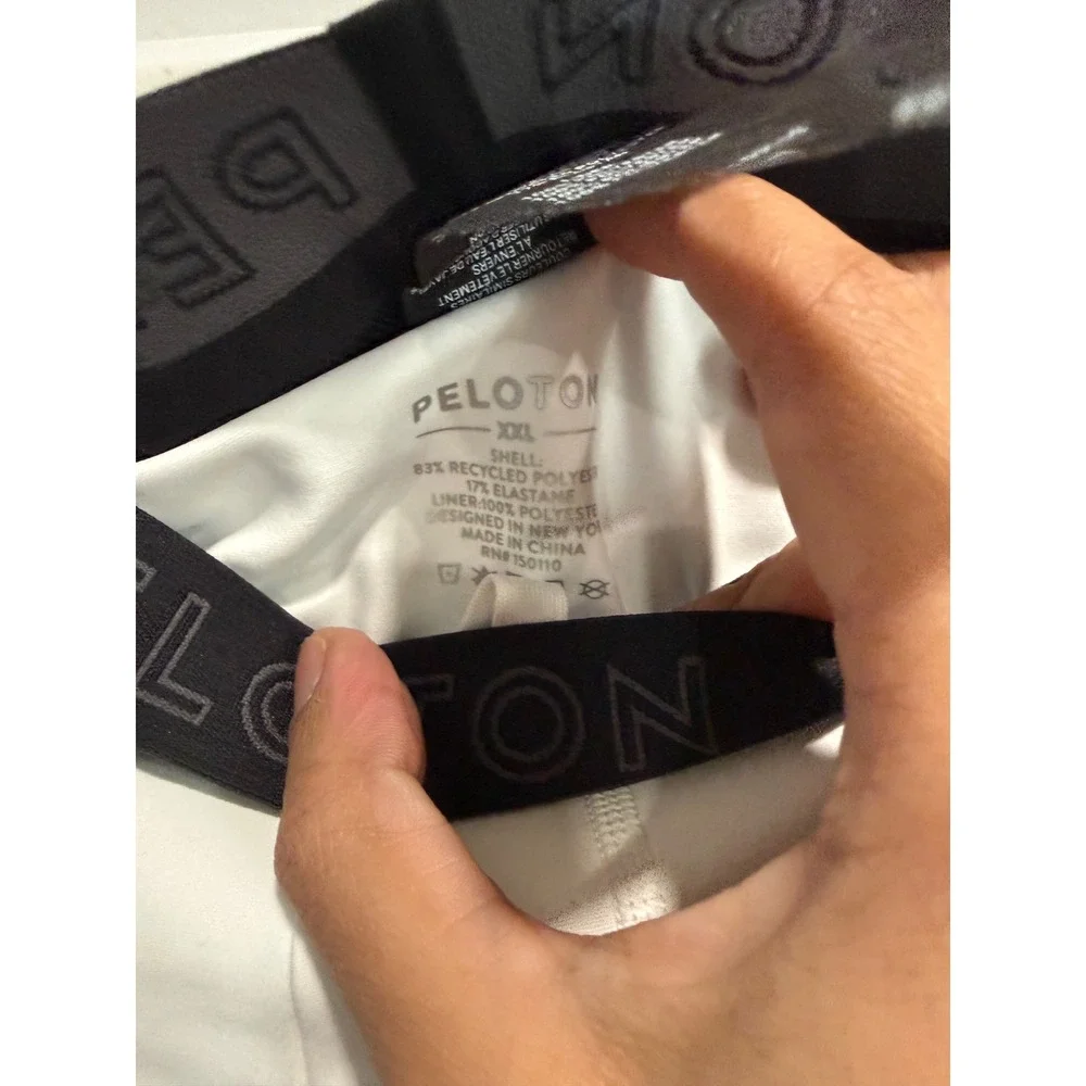 Peloton Mens XXL White‎ Performance Boxer Briefs Stretch Athletic Underwear